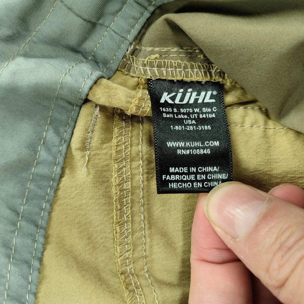 Kuhl Shorts Mens 32 Beige 9 Inch Canvas Stretch Chino Hiking Travel Casual